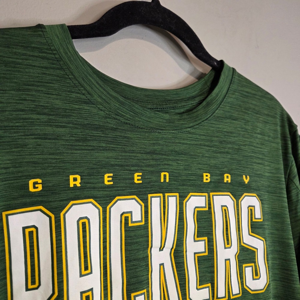 NFL Team Apparel Green Bay Packers Football Combine Training Shirt Mens XL Green